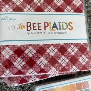 Riley Blake Bee Plaids Red Fabric